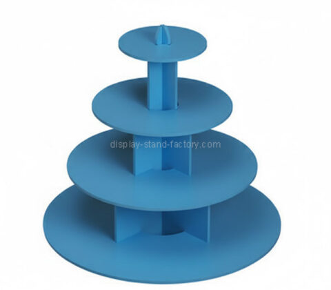 Custom acrylic 4 tiers cupcake display tower stands