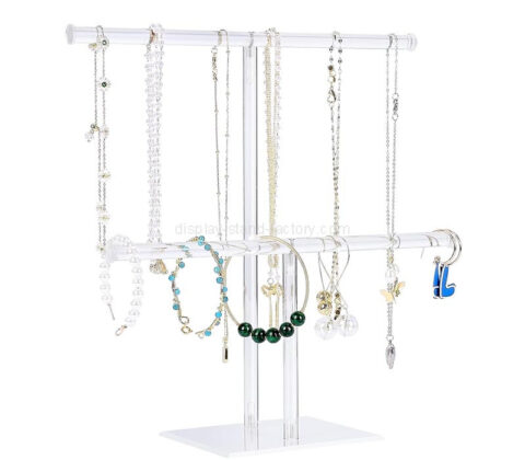 Custom acrylic T bar jewelry display holder