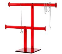 Custom acrylic T bar necklace bangles hanging organizer