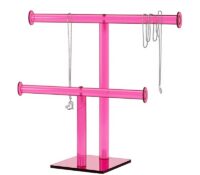 Custom acrylic T bar necklace bangles organizer