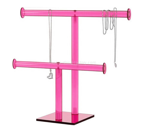 Custom acrylic T bar necklace bangles organizer