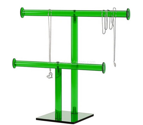 Custom acrylic T bar necklace bracelet organizer
