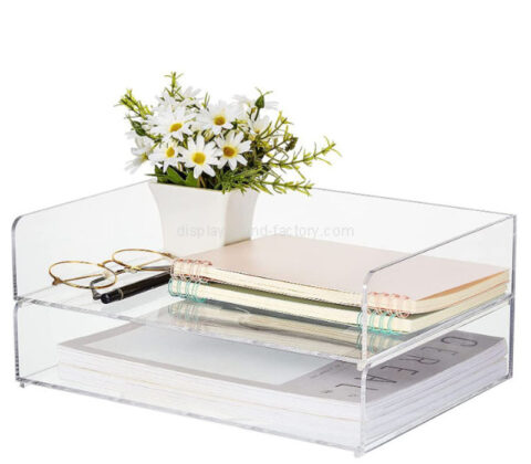 Custom acrylic 2 tiers desk notebooks organizers