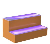 カスタム アクリル KTV 2 層 LED ワイン bottels ラック