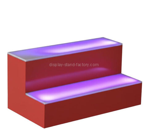 Custom acrylic night club 2 tiers LED wine bottels rack