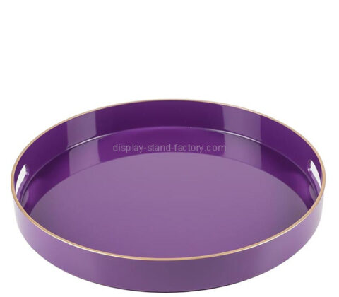 손잡이가 있는 맞춤형 아크릴 원형 커피 서빙 트레이