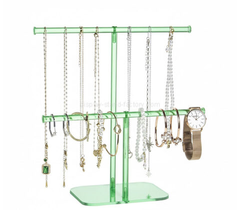 맞춤형 아크릴 2단 T바 주얼리 정리 스탠드