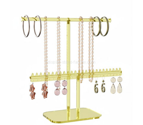 맞춤형 아크릴 2단 T바 보석 보관 스탠드