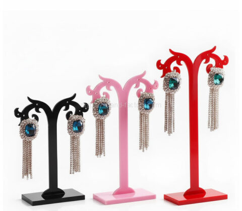 맞춤형 아크릴 Y자형 귀걸이 디스플레이 스탠드