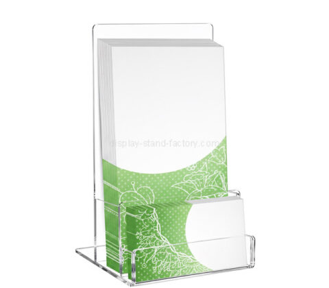 Custom acrylic pamphlet holder with card holder