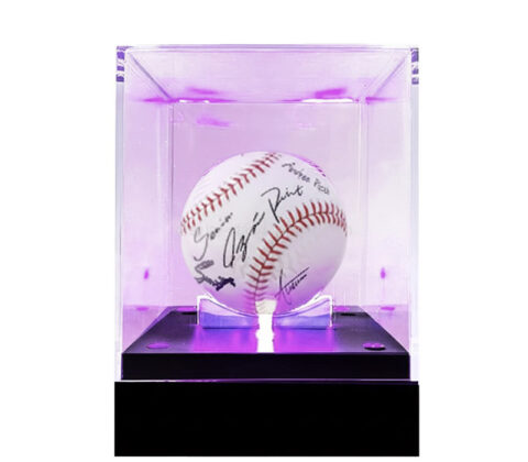 Custom acrylic baseball LED showcase
