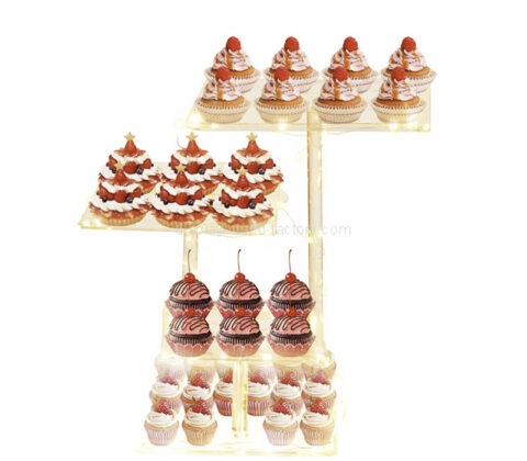 カスタムアクリル4層デザートLEDディスプレイタワー