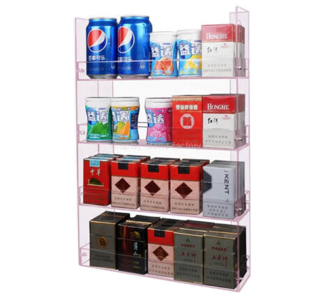 Custom acrylic wall cigarette display rack for store