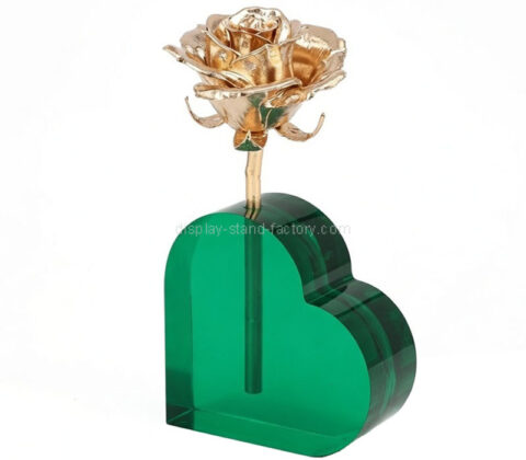 Custom acrylic forever rose heart vase