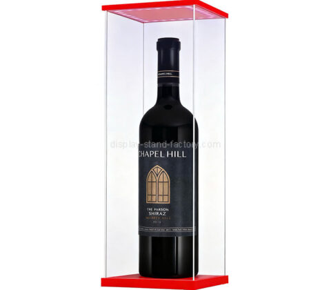 Custom acrylic wine bottle LED display case