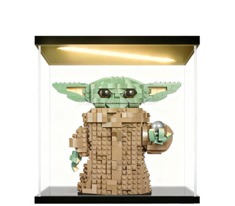 Custom acrylic lego set figure LED display case