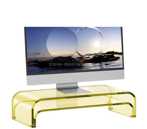 Custom acrylic desktop dual monitor stand riser