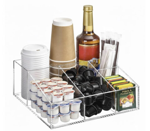 منظم طاولة القهوة الأكريليكي المخصص لسطح العمل