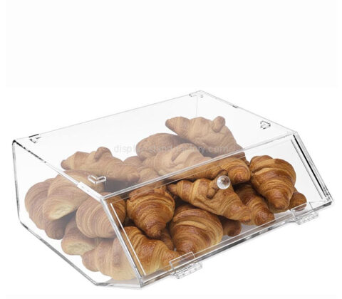صندوق عرض الخبز الأكريليكي المخصص من الأكريليك مع غطاء