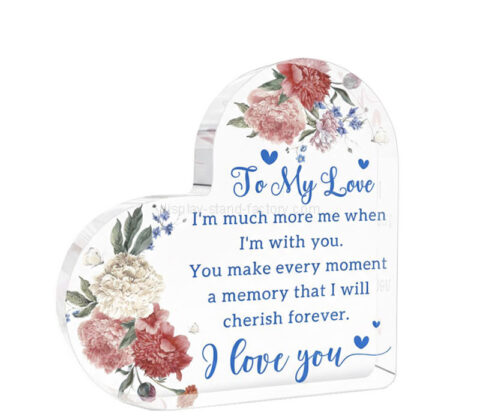 カスタムアクリルバレンタインギフトハートブロック