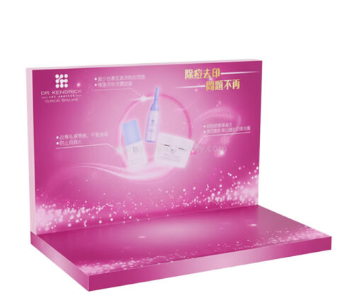 Custom acrylic shopping mall skincare display stand