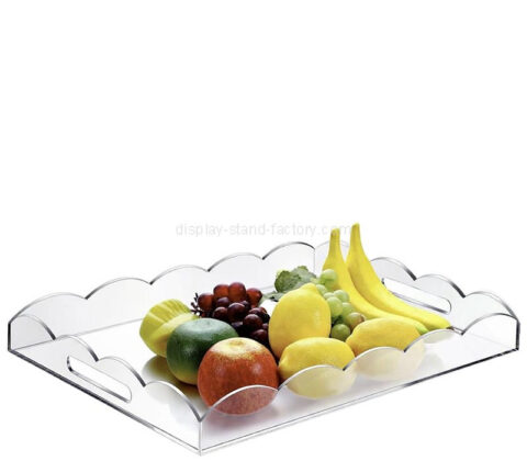 Custom acrylic scalloped fruit serving tray