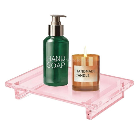 Custom acrylic soap dish tray for bathroom counter