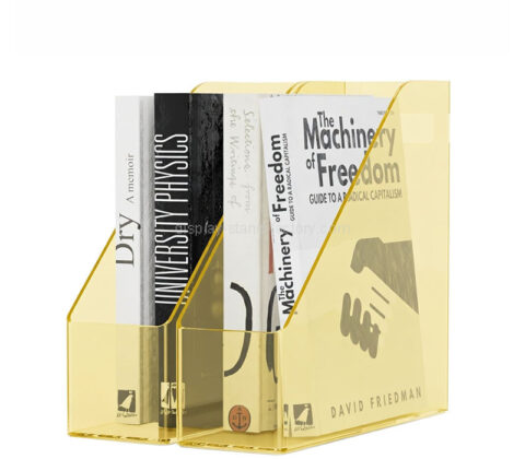 맞춤형 아크릴 세로 파일 매거진 정리함