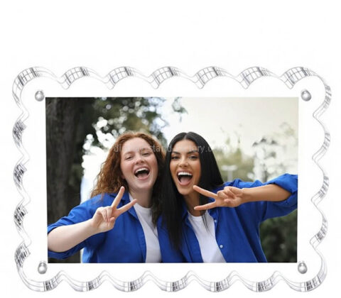 إطار صور مغناطيسي بحواف أكريليك أسقلوب مخصص من الأكريليك