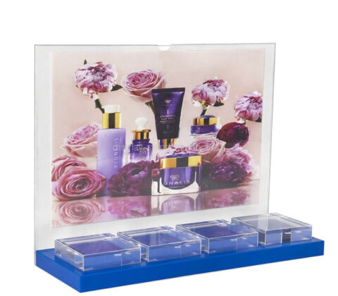 Custom acrylic perfume skincare display props
