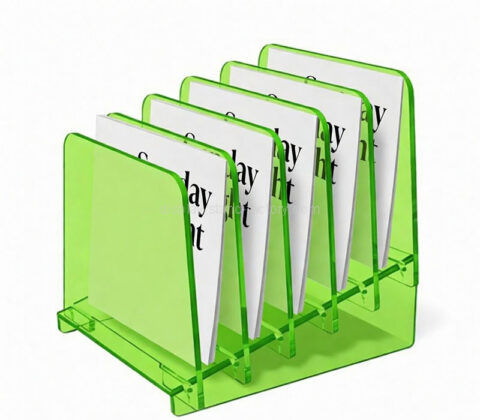 Custom acrylic 5 section incline file organizer