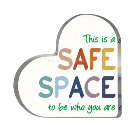 Custom acrylic heart shaped decoration block