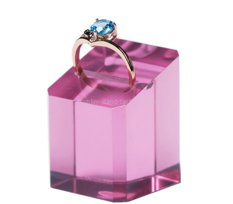 Custom acrylic jewelry ring display block