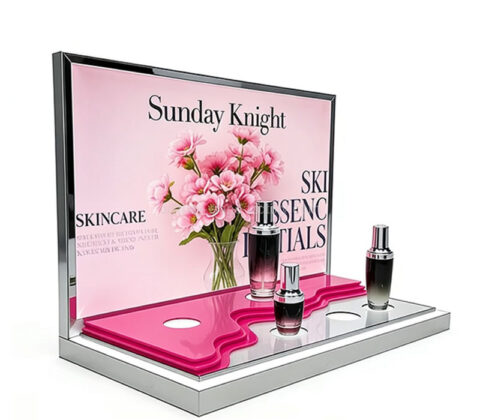 دعامة عرض مضيئة للعناية بالبشرة مصنوعة من الأكريليك المخصص للعطور