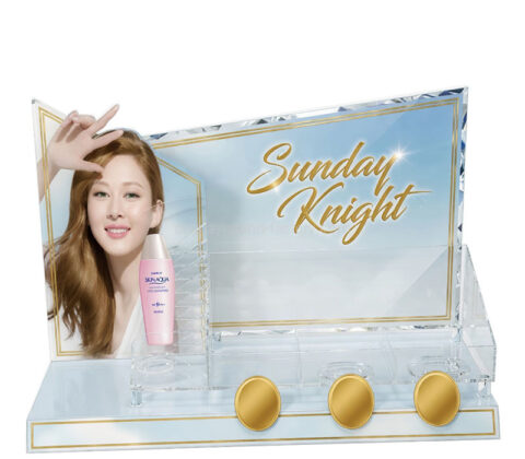 Custom acrylic sunscreen skincare display props