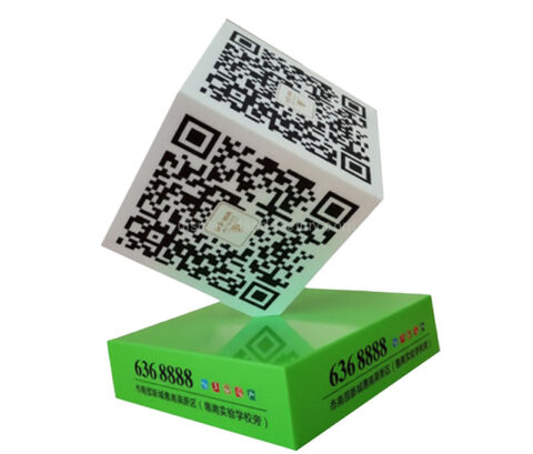 Custom acrylic countertop QR code scanning sign