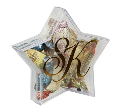 Custom acrylic star shaped candy gift box
