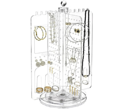 Custom acrylic rotating jewelry display stands