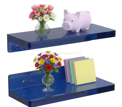 Custom acrylic wall mounted display shelves