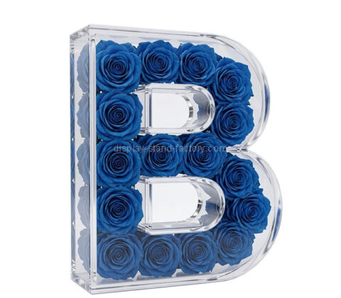Custom acrylic letter B decorative rose box