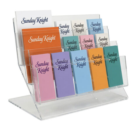 Custom acrylic multi pockets leaflets holders