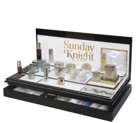 Custom acrylic retail skincare beauty display stand