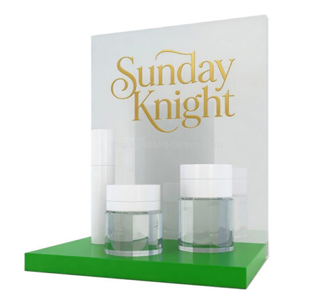 Custom acrylic beauty counters skincare display stand