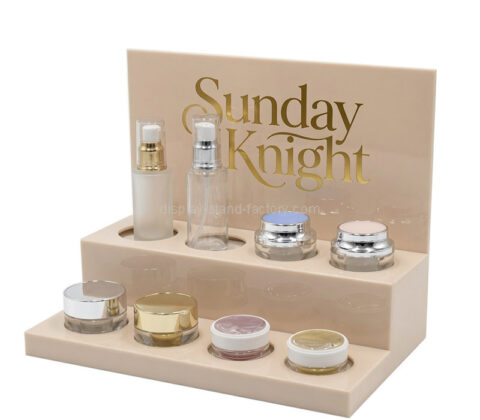Custom acrylic 2 tiers skincare display stand