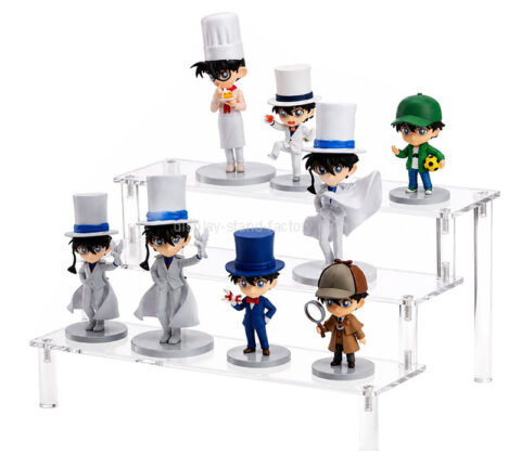 Custom acrylic 3 layers figures set display stand