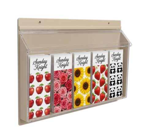 Custom acrylic outdoor wall 5 pockets leaflet holders