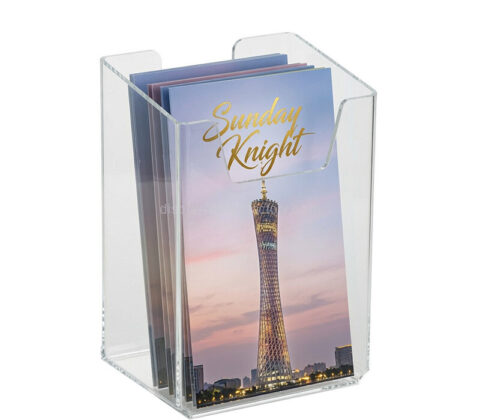 Custom acrylic countertop magazine literature holder
