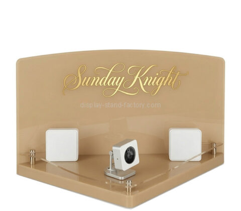 Custom acrylic trade show sound box display stand