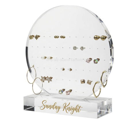 Custom acrylic exhibition earring display stand with base