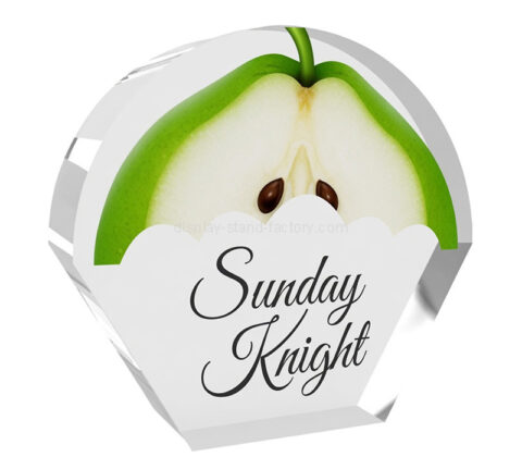 Custom cut acrylic pear pattern award block